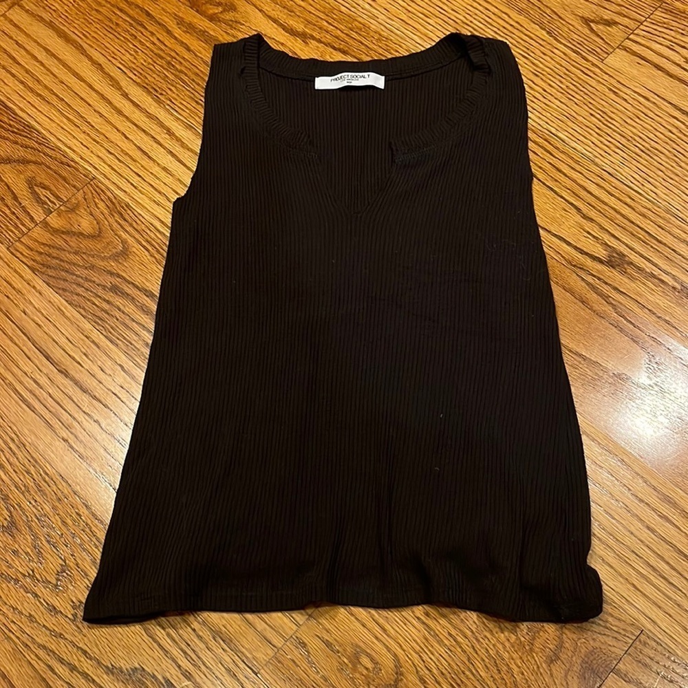 Project Social T Woman’s Black Tank Top Size L